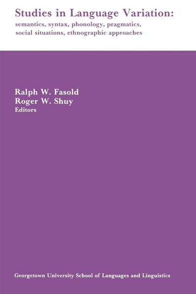 Produktbild: Studies in Language Variation