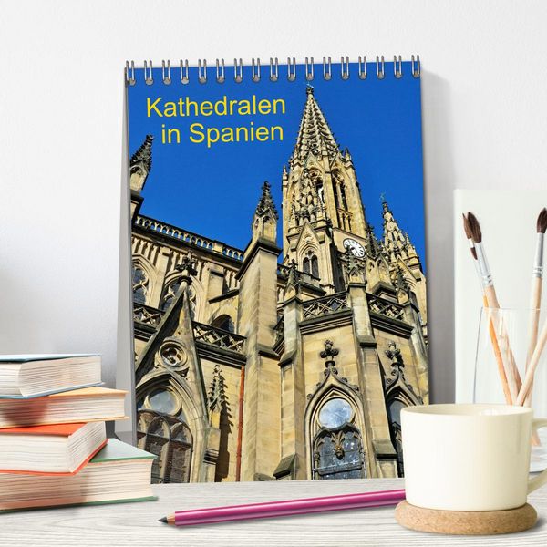 Produktbild: Kathedralen in Spanien (Tischkalender 2026 DIN A5 hoch), CALVENDO Monatskalender
