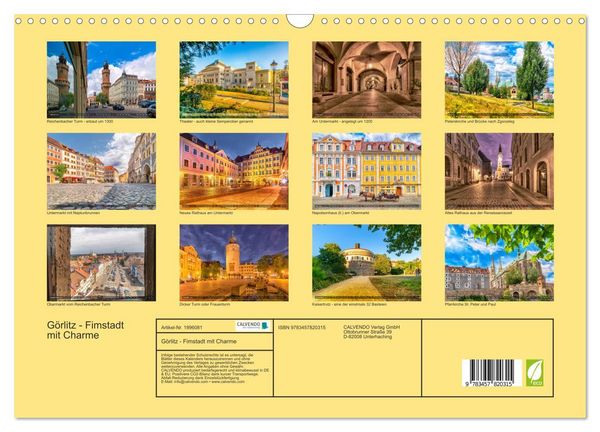 Produktbild: G&ouml;rlitz - Fimstadt mit Charme (Wandkalender 2026 DIN A3 quer), CALVENDO Monatskalender