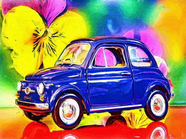 CALVENDO Puzzle Der Fiat Nuova 500 aus Italien wurde von 1957 bis 1975 gebaut. | 1000 Teile Lege-Größe 64 × 48 cm Foto-Puzzle für glückliche Stunden