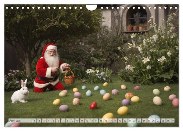 Produktbild: Durch das Jahr mit dem Weihnachtsmann (Wandkalender 2026 DIN A4 quer), CALVENDO Monatskalender