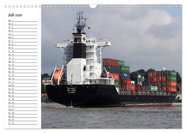 Produktbild: Dicke P&ouml;tte im Hafen und auf gro&szlig;er Fahrt (Wandkalender 2026 DIN A3 quer), CALVENDO Monatskalender