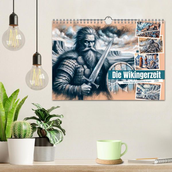 Produktbild: Die Wikingerzeit - Helden, K&ouml;nige und Entdeckungen (Wandkalender 2026 DIN A4 quer), CALVENDO Monatskalender
