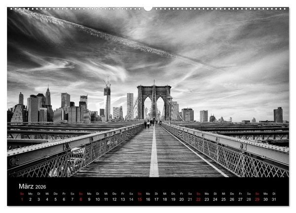 Produktbild: New York 2026 (Wandkalender 2026 DIN A2 quer), CALVENDO Monatskalender