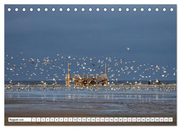 Produktbild: Impressionen aus Sankt Peter-Ording (Tischkalender 2026 DIN A5 quer), CALVENDO Monatskalender