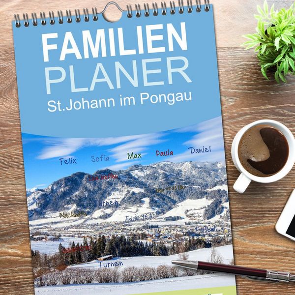Produktbild: Familienplaner 2026 - St.Johann im Pongau mit 5 Spalten (Wandkalender, 21 x 45 cm) CALVENDO