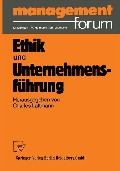 Ethik und Unternehmensführung, Taschenbuch von , Physica, 9783790803853