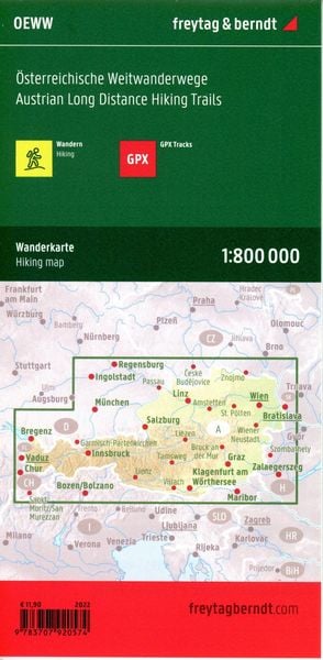 Produktbild: freytag & berndt Wanderkarte OEWW &Ouml;sterreichische Weitwanderwege 1:800.000