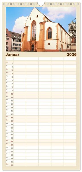 Produktbild: Familienplaner 2026 - Freiburg - Breisgau Metropole mit 5 Spalten (Wandkalender, 21 x 45 cm) CALVENDO