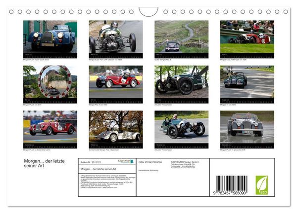 Produktbild: Morgan... der letzte seiner Art (Wandkalender 2026 DIN A4 quer), CALVENDO Monatskalender