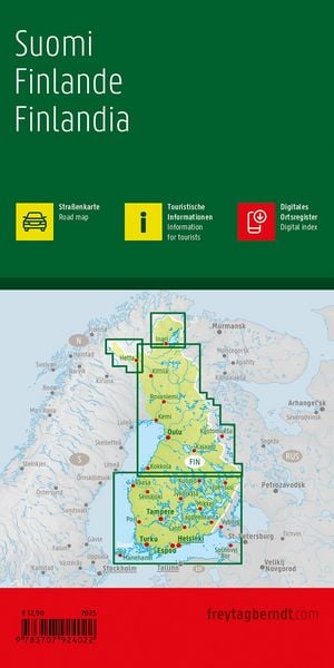 Produktbild: freytag & berndt Stra&szlig;enkarte Finnland 1:500.000