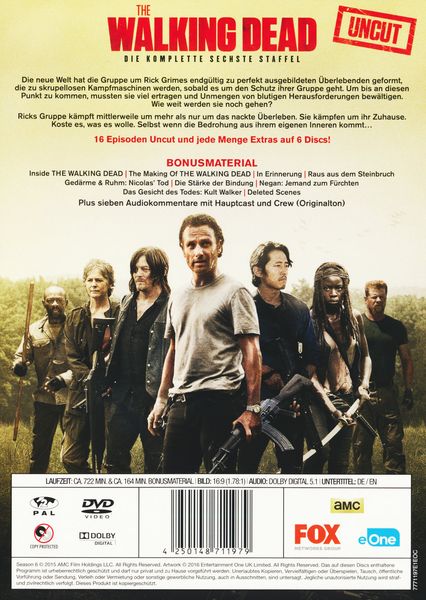 The Walking Dead - Die komplette sechste Staffel - Uncut  [6 DVDs]