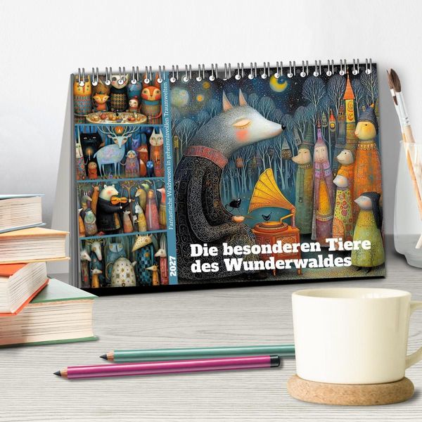 Produktbild: Die besonderen Tiere des Wunderwaldes (Tischkalender 2027 DIN A5 quer), CALVENDO Monatskalender