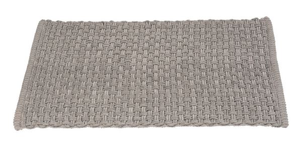 Produktbild: Badteppich Mod. Ecoli, grau, Polyester-Baumwolle, 50x80 cm, rutschhemmend, geeignet f&uuml;r