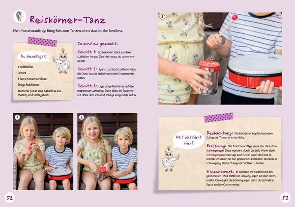 Experimentierspaß für die Kleinsten. 25 leichte Experimente für Kinder ab 3 Jahren. Schwebende Eier, Fluchtpfeffer, Rasierschaum-Regenwolken u.v.m. Le