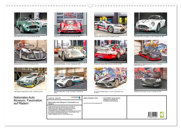 Produktbild: Nationales Auto Museum, Faszination auf R&auml;dern (Wandkalender 2027 DIN A2 quer), CALVENDO Monatskalender