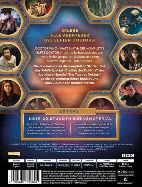 Produktbild: Doctor Who - Matt Smith: Der komplette 11.Doktor (Staffel 5-7 plus Specials) [21 DVDs]