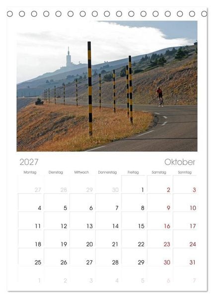 Produktbild: Tischplaner 2027 - Alpenp&auml;sse auf dem Rennrad Vol. 1 (A5 Tischkalender zum Aufstellen) CALVENDO
