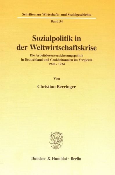 Produktbild: Sozialpolitik in der Weltwirtschaftskrise.
