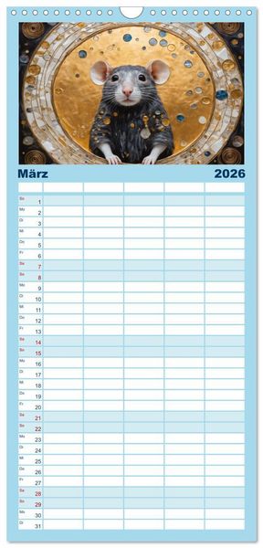Produktbild: Familienplaner 2026 - N&auml;chtliche Traumwelten mit 5 Spalten (Wandkalender, 21 x 45 cm) CALVENDO