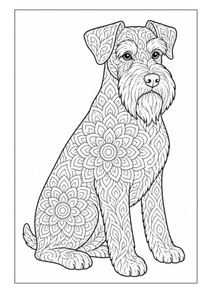 Produktbild: Mandala Malbuch Hunde f&uuml;r Kinder ab 8 Jahren mit 50 sch&ouml;nen Ausmalbildern
