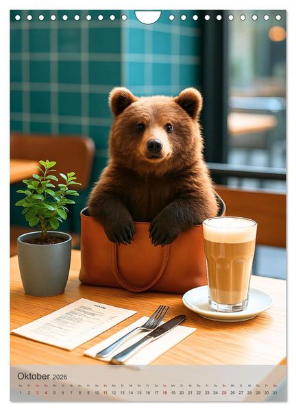 Produktbild: Mini-Zoo &ndash; Tiere im falschen Ma&szlig;stab (Wandkalender 2026 DIN A4 hoch), CALVENDO Monatskalender