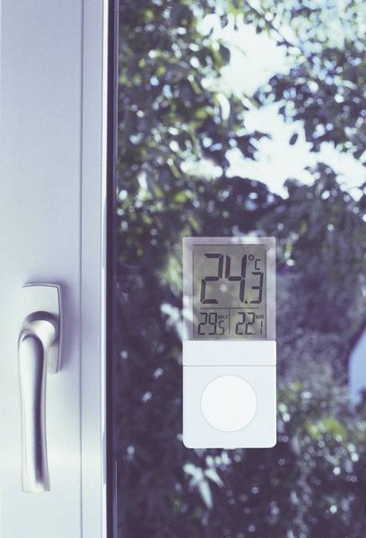 Produktbild: TFA Dostmann Vista Fenster-Thermometer Wei&szlig; 30.1030