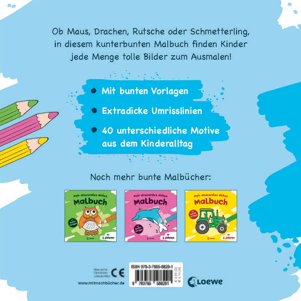 Produktbild: Mein allererstes dickes Malbuch (Badeente)