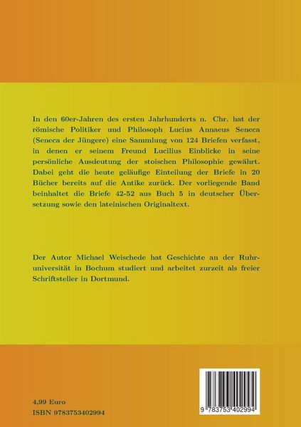 Produktbild: Seneca - Epistulae morales ad Lucilium - Liber V Epistulae XLII-LII
