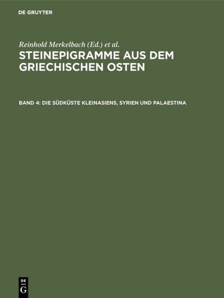 Produktbild: Die S&uuml;dk&uuml;ste Kleinasiens, Syrien und Palaestina
