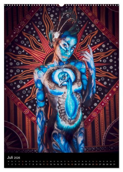 Produktbild: Klangk&ouml;rper - Bodypainting Adventures (hochwertiger Premium Wandkalender 2026 DIN A2 hoch), Kunstdruck in Hochglanz