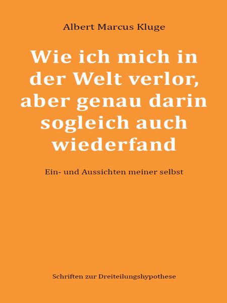 Produktbild: Wie ich mich in der Welt verlor, aber genau darin sogleich auch wiederfand