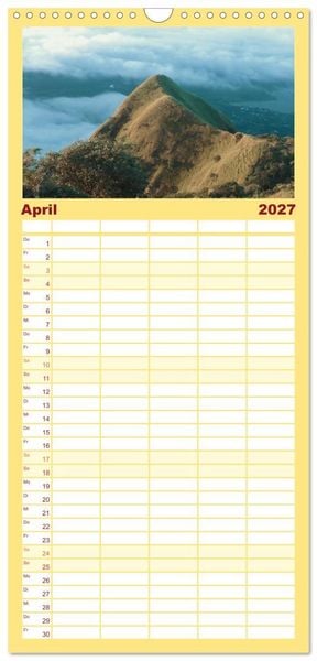 Produktbild: Familienplaner 2027 - El Salvador - Unber&uuml;hrte und wundersch&ouml;ne Natur. mit 5 Spalten (Wandkalender, 21 x 45 cm) CALVENDO