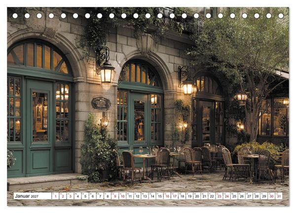 Produktbild: Bonjour, Kaffee! Bonjour, Paris! (Tischkalender 2027 DIN A5 quer), CALVENDO Monatskalender