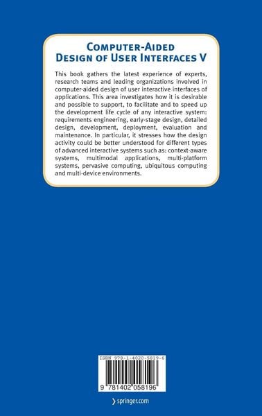 Produktbild: Computer-Aided Design of User Interfaces V