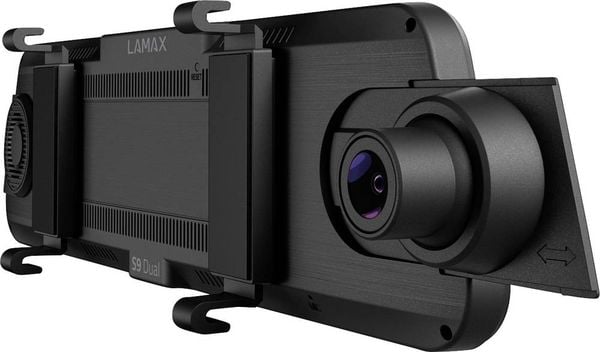 Lamax S9 Dual Rückfahrkamera, Dashcam mit GPS Blickwinkel horizontal max.=150° Akku, Auffahrwarner, Display, Dual-Kamera