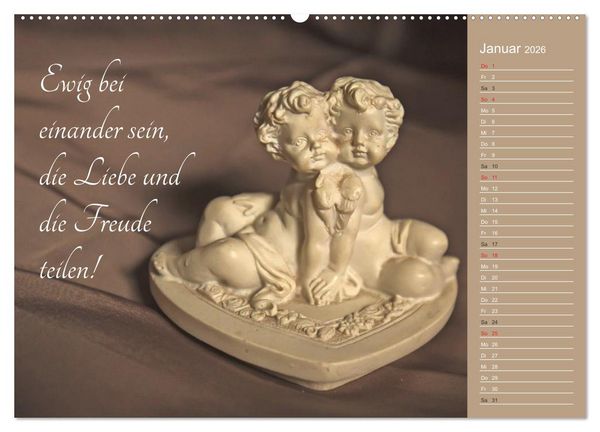 Produktbild: Engel - Die Worte der Liebe (Wandkalender 2026 DIN A2 quer), CALVENDO Monatskalender