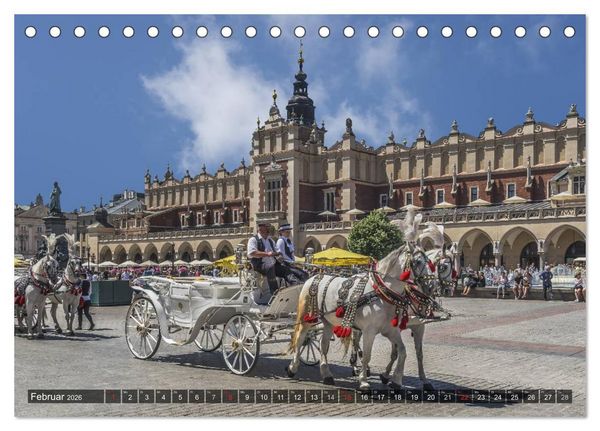Produktbild: Ein Wochenende in Krakau (Tischkalender 2026 DIN A5 quer), CALVENDO Monatskalender