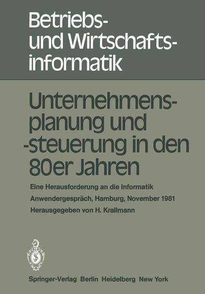 Produktbild: Unternehmensplanung und -steuerung in den 80er Jahren