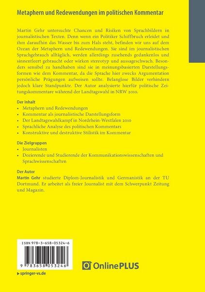 Produktbild: Metaphern und Redewendungen im politischen Kommentar
