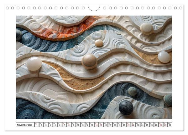 Produktbild: Augenmeditation im Zen Garten (Wandkalender 2026 DIN A4 quer), CALVENDO Monatskalender