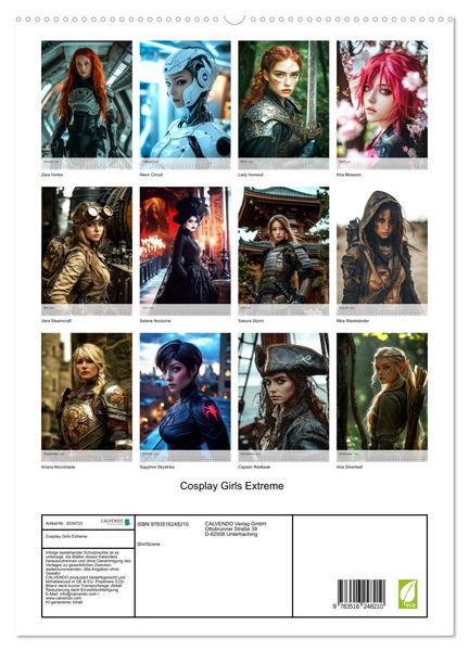 Produktbild: Cosplay Girls Extreme (hochwertiger Premium Wandkalender 2026 DIN A2 hoch), Kunstdruck in Hochglanz