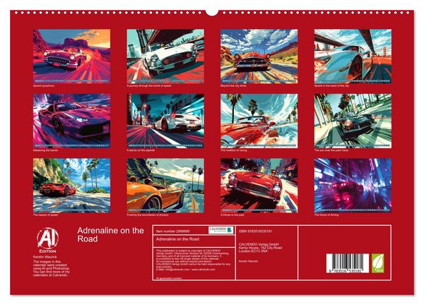 Produktbild: Adrenaline on the Road (High Quality Premium Wall Calendar 2026 DIN A2 landscape),CALVENDO 12 Month Wall Calendar