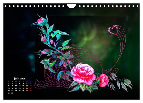 Produktbild: Images d'art Ikebana (Calendrier mural 2026 DIN A4 vertical), CALVENDO calendrier mensuel