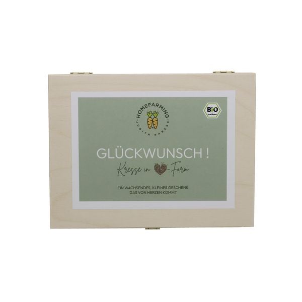Bio-Kresseherz Glückwunsch