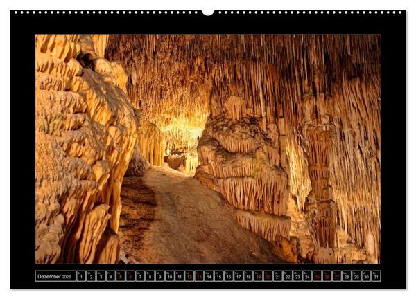 Produktbild: H&ouml;hlen, Stalaktiten und Stalagmiten (Wandkalender 2026 DIN A2 quer), CALVENDO Monatskalender