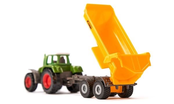 SIKU 1605 - Fendt-Traktor mit Krampe Muldenkipper, Traktor mit