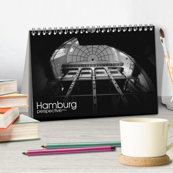 Produktbild: Hamburg perspective 2026 (Tischkalender 2026 DIN A5 quer), CALVENDO Monatskalender