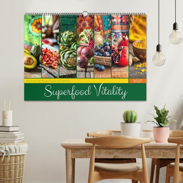 Produktbild: Superfood Vitality - Die Kraft der Superfoods in KI-Bildern (Wandkalender 2027 DIN A2 quer), CALVENDO Monatskalender