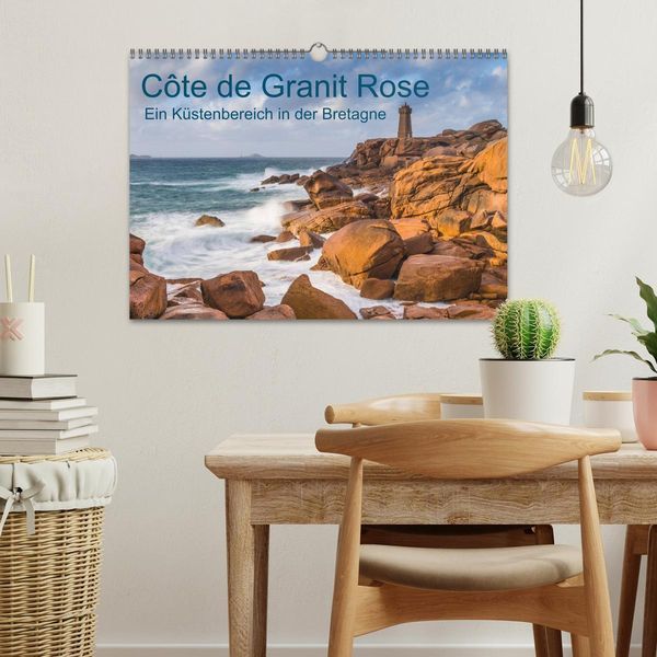 Produktbild: C&ocirc;te de Granit Rose - Ein K&uuml;stenbereich in der Bretagne (Wandkalender 2026 DIN A3 quer), CALVENDO Monatskalender